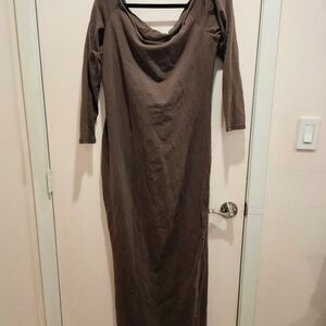 SKIMS Chocolate Long Sleeve Dress